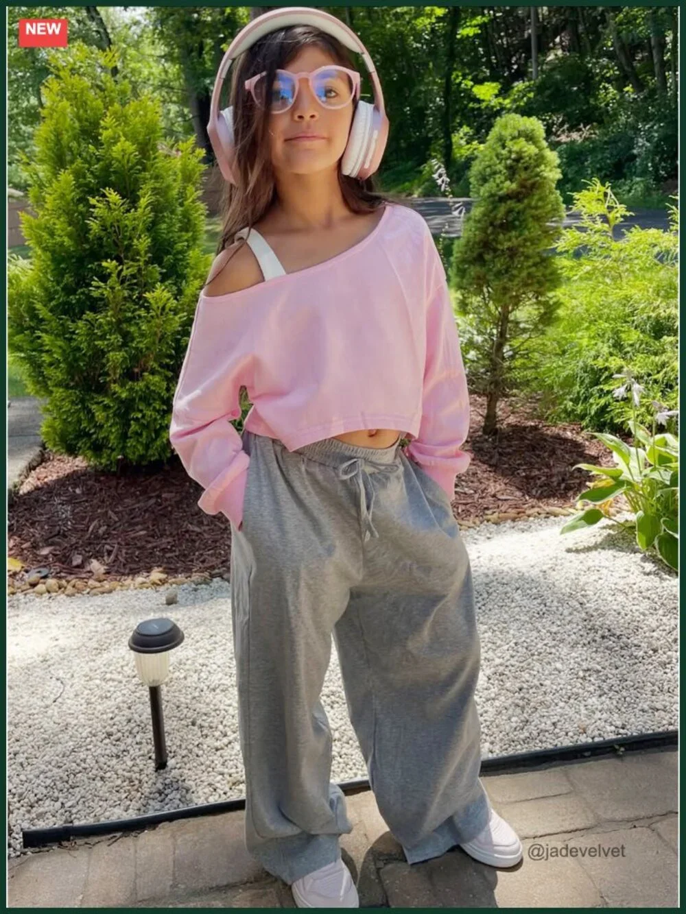 Girls Off The Shoulder Crop Top Long Sleeve Asymmetrical Sweatshirt Tween